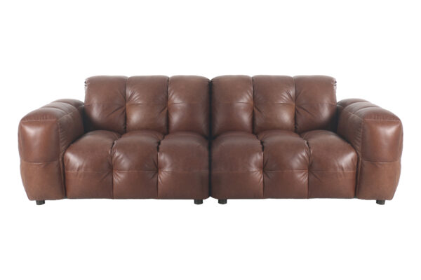 Sofa Hackman 3-Seater Leather Chocolate
