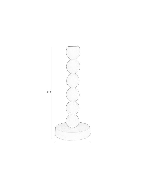 Candle Holder Bubbles One Shine Silver/Beige/Lilac - Image 8