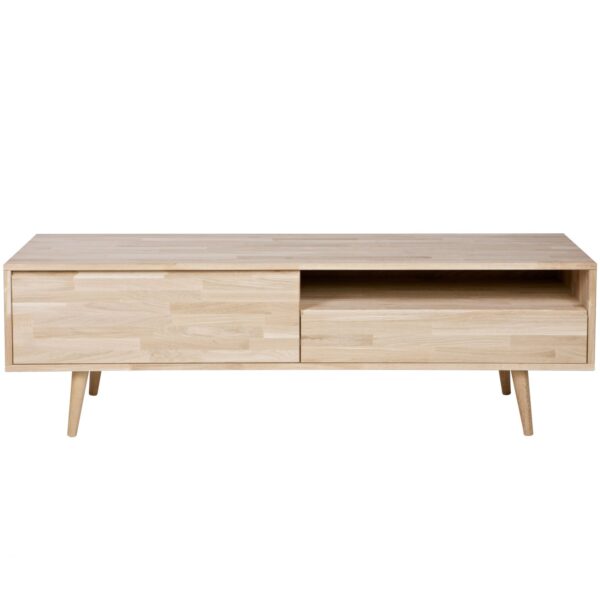 TYGO TV UNIT OAK UNTREATED, RETRO LEGS