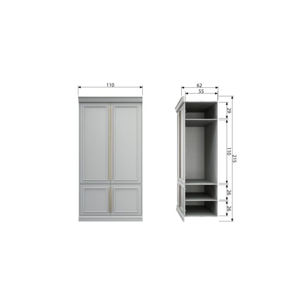 ORGANIZE STORAGE CABINET 62CM PINE MIST - Image 4