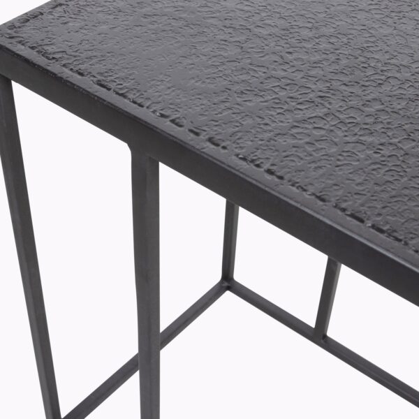 FEBE SIDE TABLE GARDEN U-SHAPE METAL BLACK - Image 3