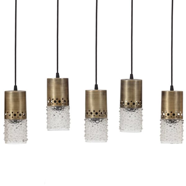 SPRINKLE HANGING LAMP 5 LAMPS ANTIQUE BRASS - Image 3