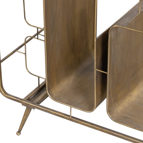 CAPO WINE CABINET METAL ANTIQUE BRASS - Image 5