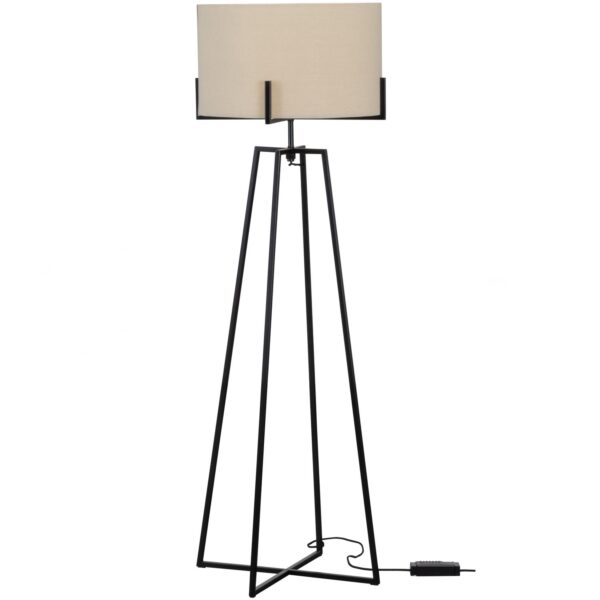 HOLLY FLOOR LAMP BLACK/NATURAL