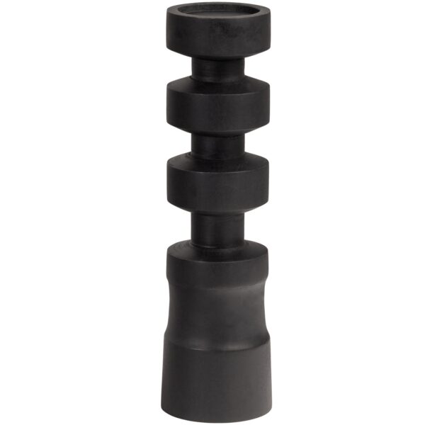 MIDI CANDLEHOLDER MANGO WOOD BLACK 41CM