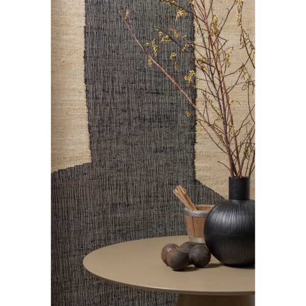JORRE DINING TABLE MDF MILITARY BROWN/ANTIQUE BEIGE Ø120CM - Image 4