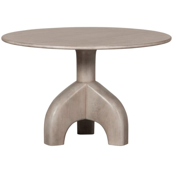 SMOOTH DINING TABLE MANGO WOOD NATURAL FINISH 76xØ120CM - Image 3
