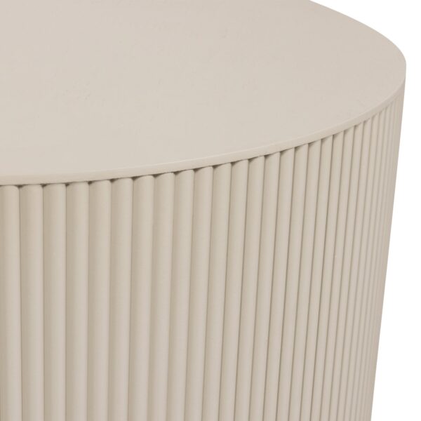 SANNE SIDE TABLE ROUND ANTIQUE BEIGE/ MILITARY GREEN/ BLACK - Image 7