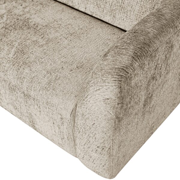 SLOPING 3-SEATER SOFA STRUCTURE VELVET WHEATFIELD - Image 3