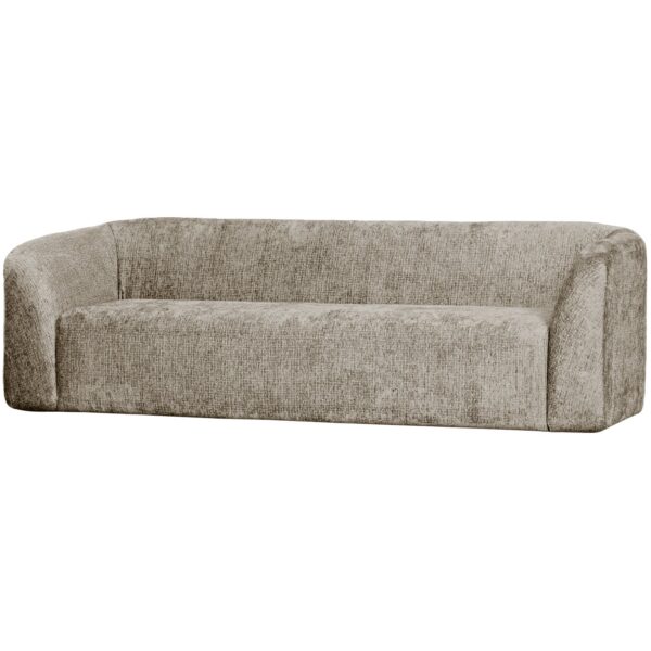 SLOPING 3-SEATER SOFA STRUCTURE VELVET WHEATFIELD - Image 2