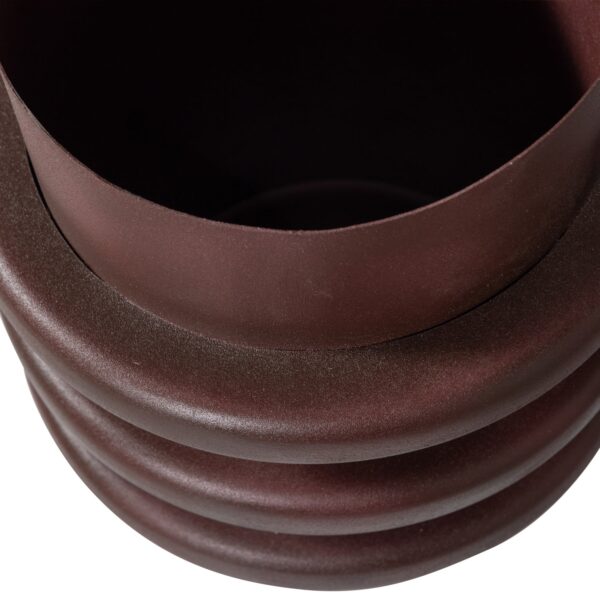 MALIN RIBBED VASE ALUMINUM RUM 31xØ26CM - Image 2