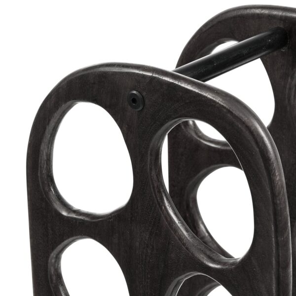 SUVI WINE RACK FOR 10 BOTTLES MANGO WOOD BLACK - Image 2