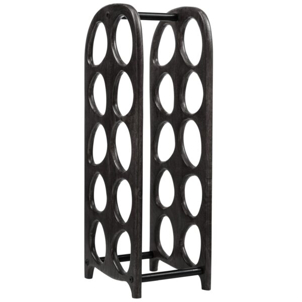 SUVI WINE RACK FOR 10 BOTTLES MANGO WOOD BLACK - Image 4