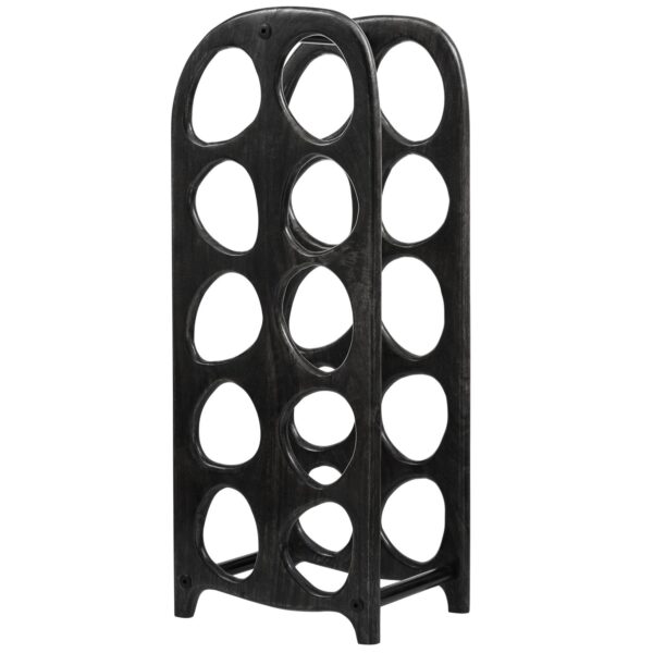 SUVI WINE RACK FOR 10 BOTTLES MANGO WOOD BLACK - Image 5