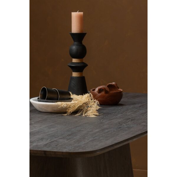 LEAH DINING TABLE MDF DARK BROWN 200x105CM - Image 6