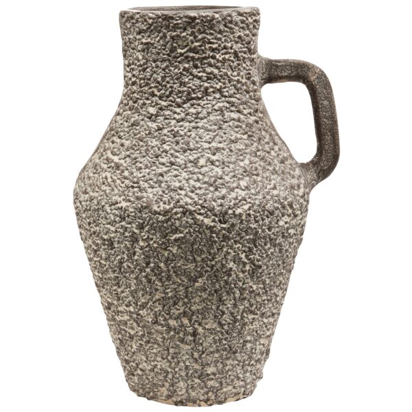 TABIA VASE ALUMINUM DARK BROWN