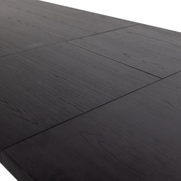 ARROS DINING TABLE EXTENDABLE 180-220x90CM MDF BLACK - Image 2