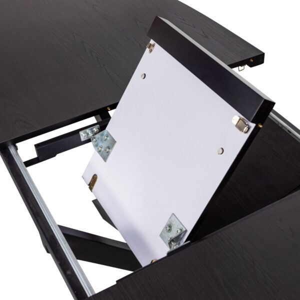 ARROS DINING TABLE EXTENDABLE 180-220x90CM MDF BLACK - Image 3