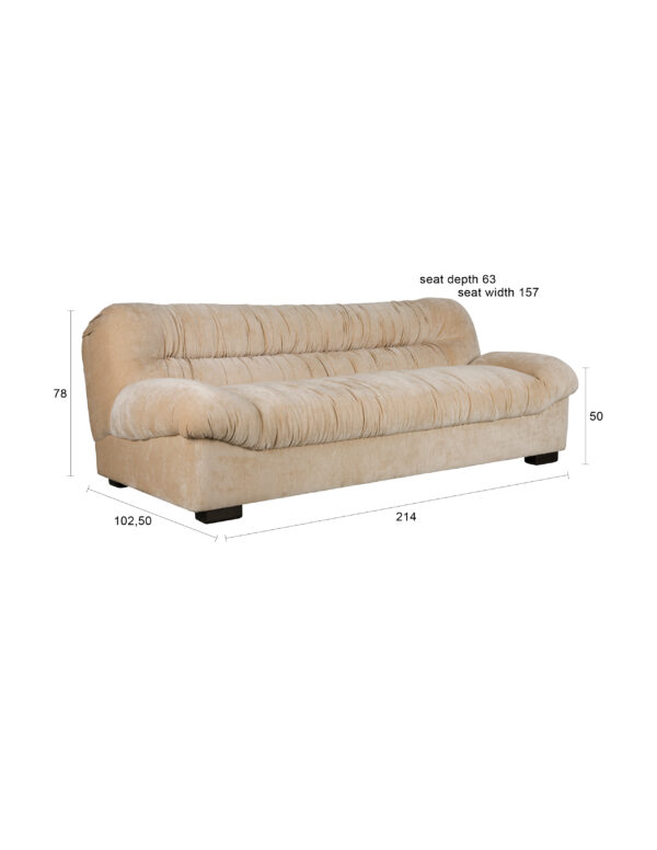 Sofa Douglas Beige/Cognac - Image 2