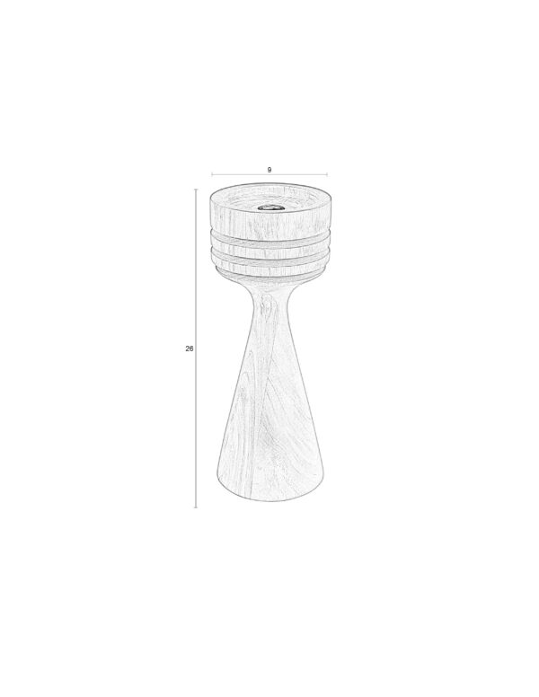 Candle Holder Hoover Brown/Black - Image 2
