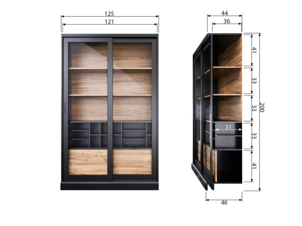 JAMES CABINET WOOD BLACK - Image 4