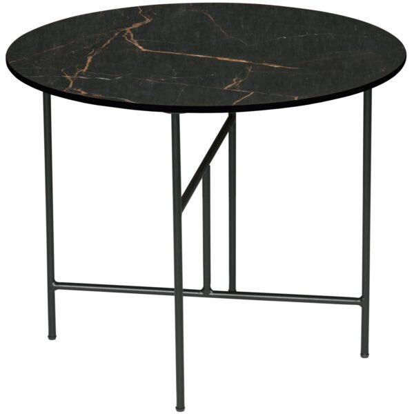 VIDA COFFEE TABLE WITH MARBLE LOOK TABLETOP BLACK 48xØ60