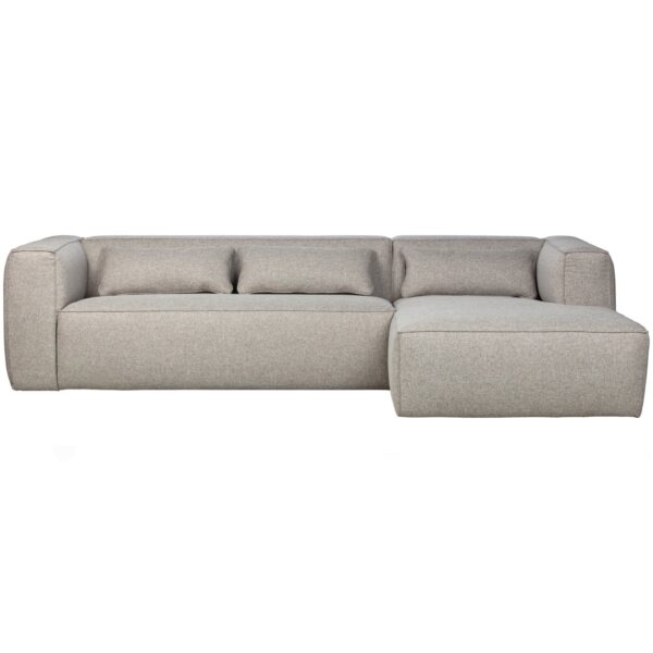 BEAN CORNER SOFA RIGHT INCL. CUSHIONS LIGHT GREY