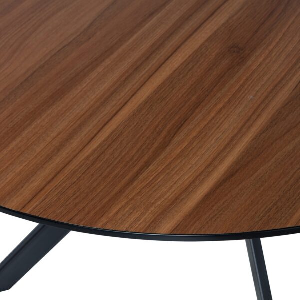BRUNO DINING TABLE MDF WALNUT Ø120 CM - Image 3
