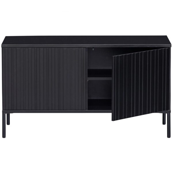 NEW GRAVURE TV UNIT 100 CM PINE DUST/BLACK - Image 4