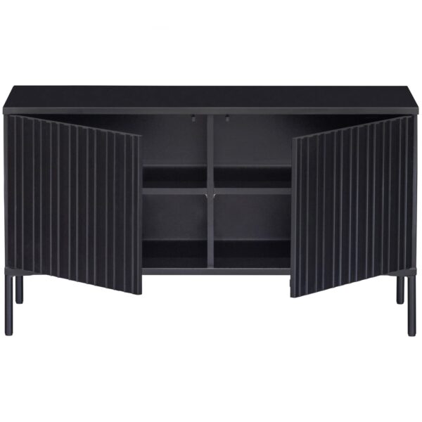 NEW GRAVURE TV UNIT 100 CM PINE DUST/BLACK - Image 3