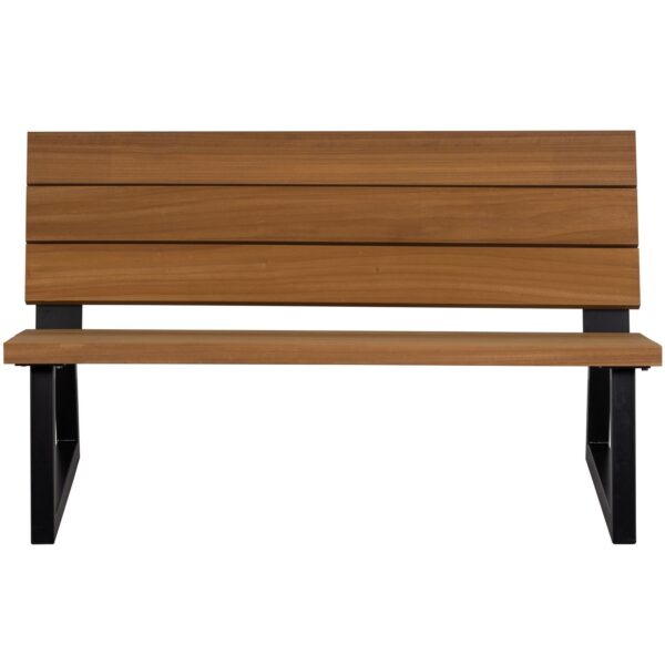 BANCO OUTDOOR GARDEN BENCH WOOD/METAL NATURAL - Image 5