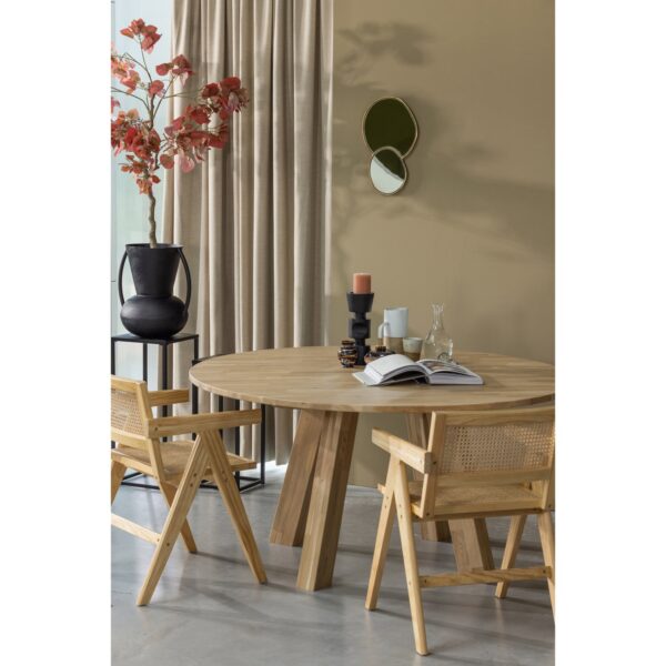 RHONDA DINING TABLE Ø150CM OAK NATURAL/BLACKNIGHT - Image 2