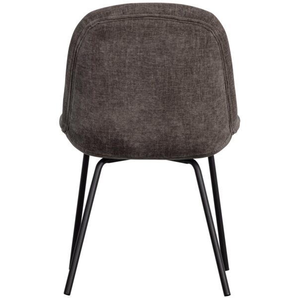 CRATE DINING CHAIR GLOSSY VELVET DARK GREY/WARM GREY - Image 10
