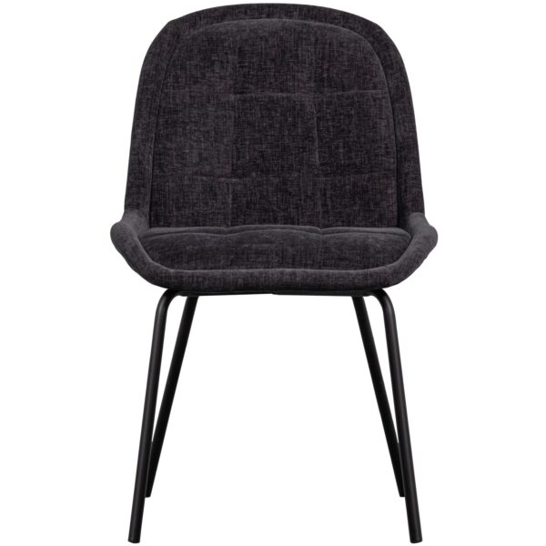 CRATE DINING CHAIR GLOSSY VELVET DARK GREY/WARM GREY - Image 5