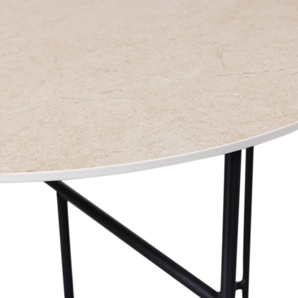 VIDA COFFEE TABLE WITH MARBLE LOOK TABLETOP NATURAL 48xØ60 - Image 4