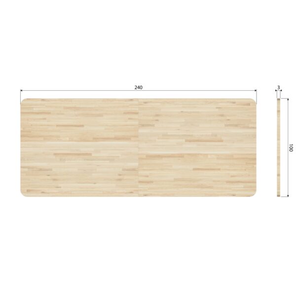 COMBI-TABLO: XL TABLE TOP OAK 240X100 & DRENTHE LEG - Image 4