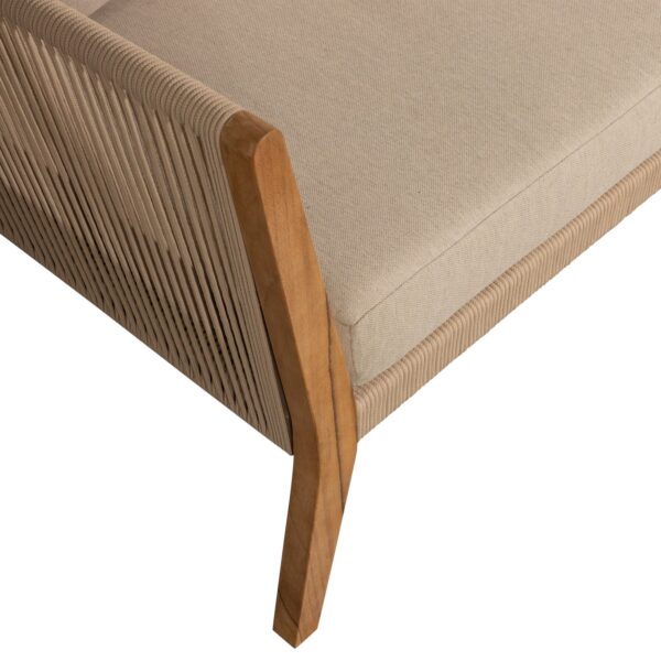 SAN REMO 3-SEATER GARDEN BENCH TEAK SAND - Image 6