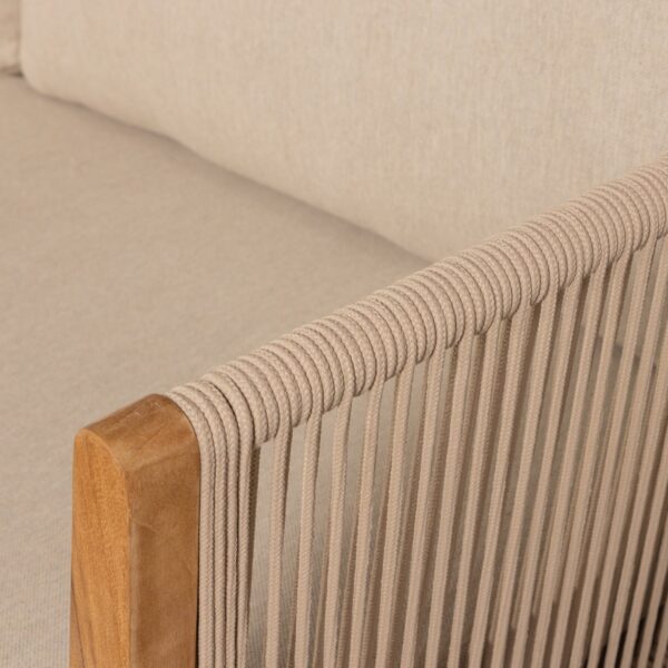 SAN REMO 3-SEATER GARDEN BENCH TEAK SAND - Image 5