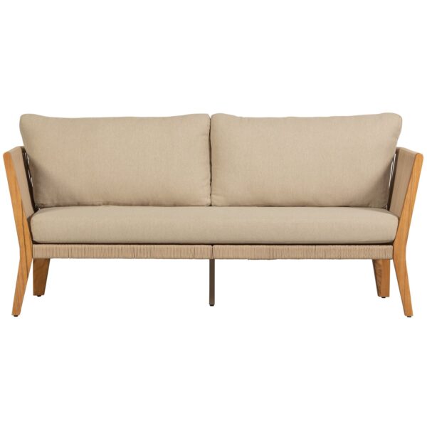 SAN REMO 3-SEATER GARDEN BENCH TEAK SAND - Image 4