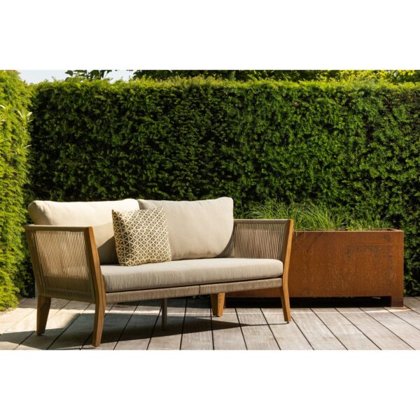 SAN REMO 3-SEATER GARDEN BENCH TEAK SAND - Image 3
