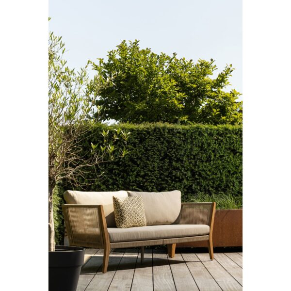 SAN REMO 3-SEATER GARDEN BENCH TEAK SAND - Image 2