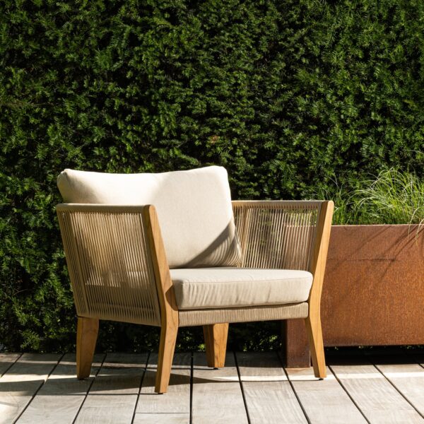 SAN REMO GARDEN ARMCHAIR TEAK SAND - Image 3