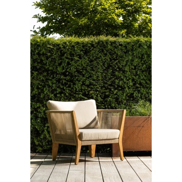 SAN REMO GARDEN ARMCHAIR TEAK SAND - Image 2