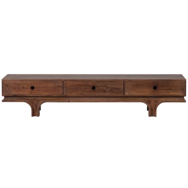 STAES TV-STAND 3 DRAWERS MANGO WOOD WALNUT