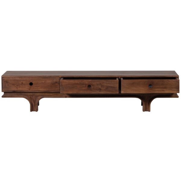 STAES TV-STAND 3 DRAWERS MANGO WOOD WALNUT - Image 5