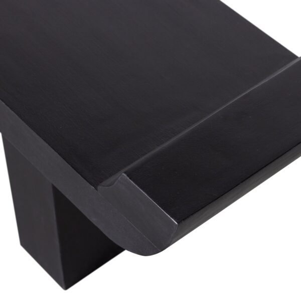 LOX BENCH WITH RAISED EDGES WOOD BLACK - Image 2