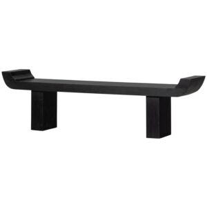 LOX BENCH WITH RAISED EDGES WOOD BLACK