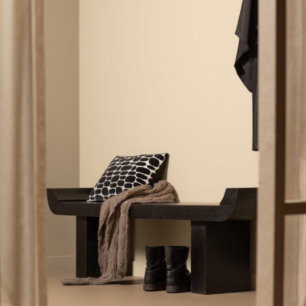 LOX BENCH WITH RAISED EDGES WOOD BLACK - Image 4