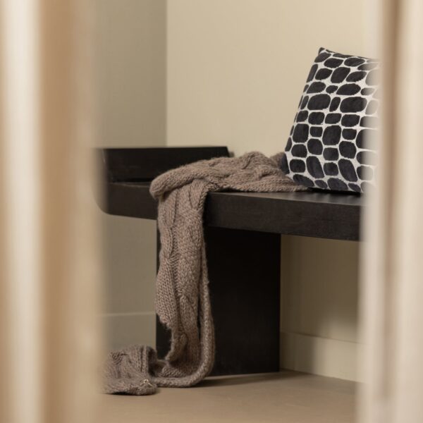 LOX BENCH WITH RAISED EDGES WOOD BLACK - Image 5