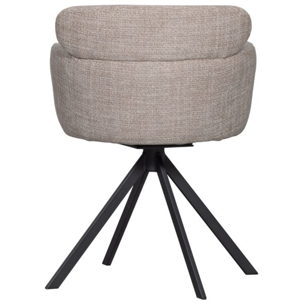 FENNE SWIVEL DINING CHAIR WOVEN FABRIC NATURAL - Image 8